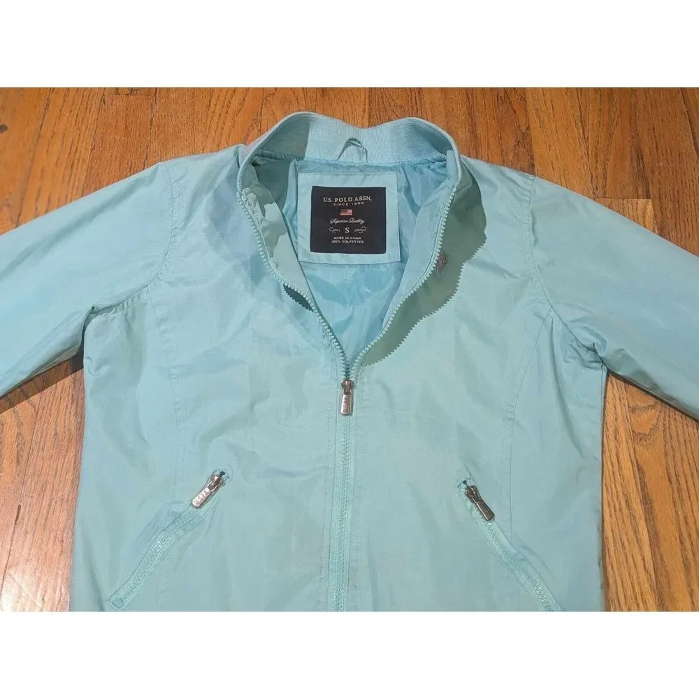 US Polo Assn Women Essential Windbreaker‎ Jacket Size Small Varsity